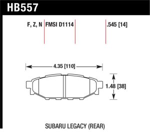 Subaru BRZ Brake Pads - Rear - Hawk Performance - HPS 5.0 - `13-`14 Subaru BRZ Brake Pads - Rear - Hawk Performance - HPS 5.0 - `13-`14